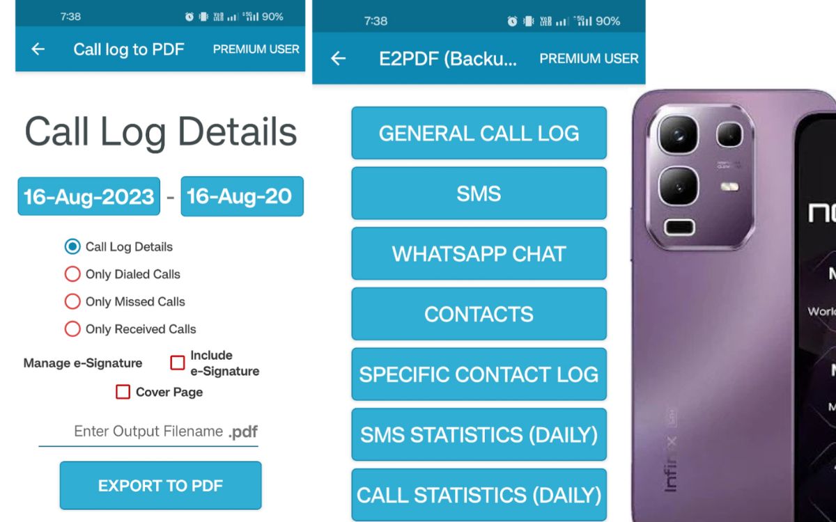 E2PDF – SMS Call Backup & Restore