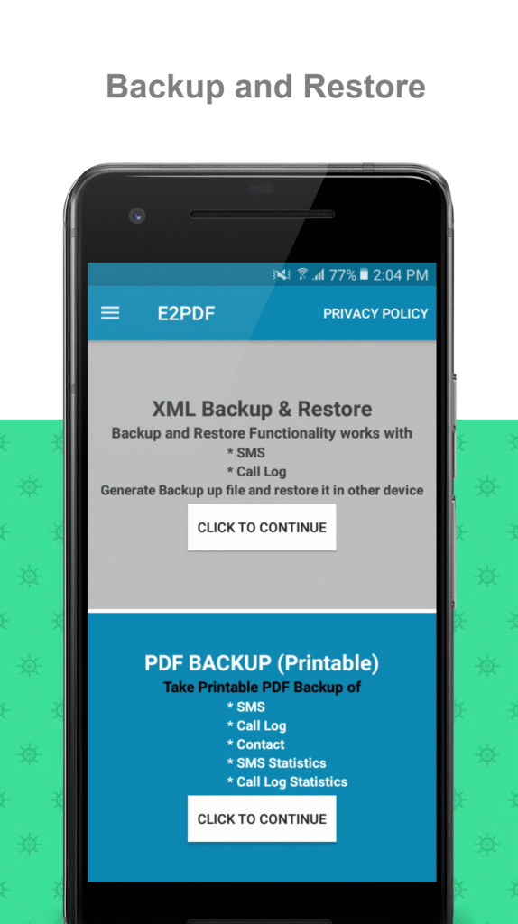 E2PDF – SMS Call Backup & Restore